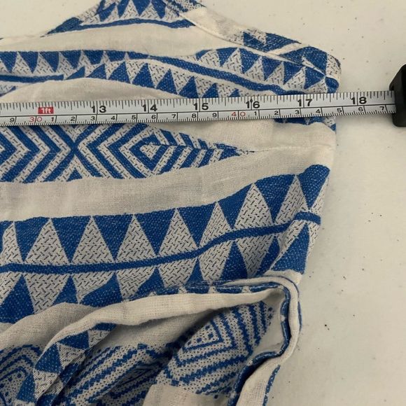 White & Grecian Blue Cami Tiered Midaxi Dress and White Shrug NWOT. - Picture 6 of 7